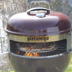 Runder Pizzaofen aus Edelstahl