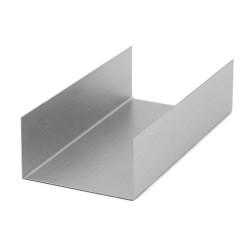 Gebürstetes Edelstahl U-Profil