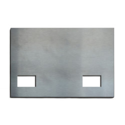 Rohe Aluminiumplatte mit 2...