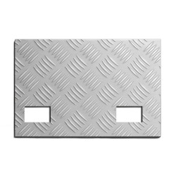 Aluminium-Riffelblech mit 2...