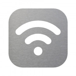 Signalplatte aus Edelstahl für Wifi-Raum 