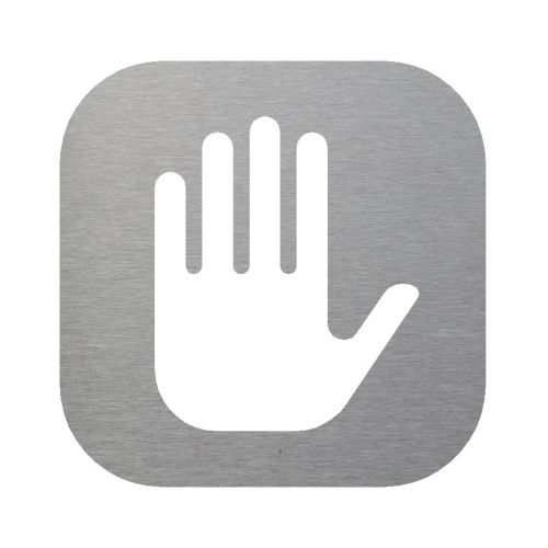 Edelstahlschild für Privatgelände