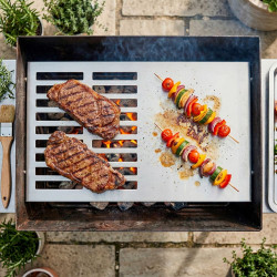 Edelstahl-Grillrost mit Mischfläche