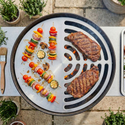 Runder Edelstahl-Grillrost mit Mischfläche